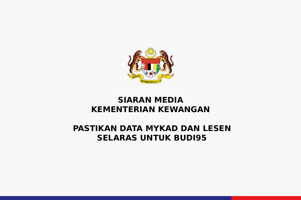 Pastikan Data MyKad Dan Lesen Selaras  Untuk BUDI95